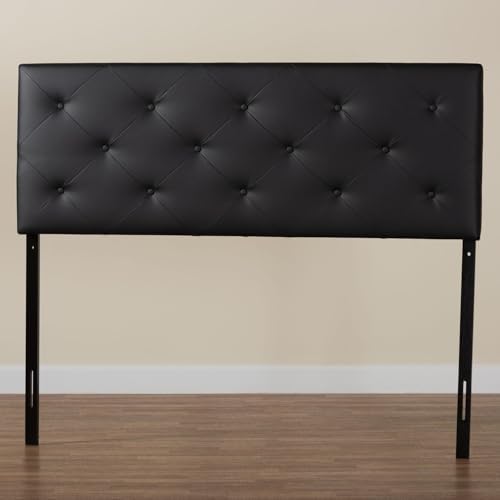 Baxton Studio Baltimore Modern and Contemporary King Black Faux Leather Upholstered Headboard