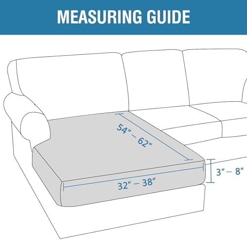 H.VERSAILTEX Velvet Stretch Individual Chaise Cover Sectional Couch Covers for L Shaped Sofa Both Left/Right Furniture Protector Seat Cushion Sofa Cover (1 Piece Chaise Cover, Camel)