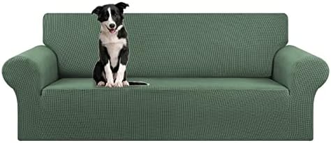 KEKUOU Stretch Oversized Couch Covers for Sofa Slipcover,Greyish Green