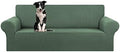 KEKUOU Stretch Oversized Couch Covers for Sofa Slipcover,Greyish Green