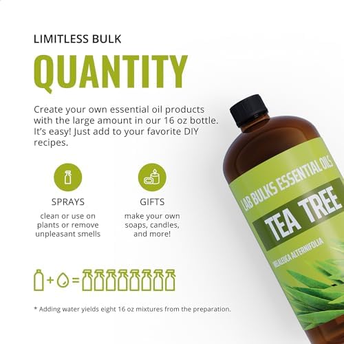 Lab Bulks Essential Oil Tea Tree 16 oz - 2 Pack - Bulk Bottles