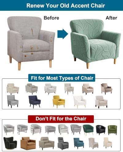 CRFATOP Accent Chair Cover, Stretch Armchair Slipcover for Living Room,A39