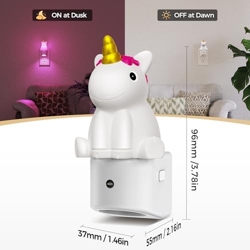 DORESshop Night Light for Kids,3D Cute Kids Night Light with Light Sensor