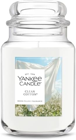 Yankee Candle Clean Cotton Scented Candle, 22oz Large Jar