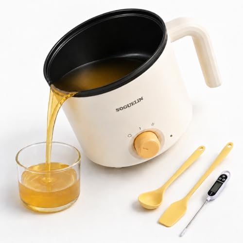 SOGUELIN Wax Melting Pot with Spoon & Thermometer for Candle Making