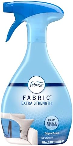 Febreze Fabric Spray Air Freshener, Odor-Fighting Fabric Refresher, Sneaker Balls Alternative, Couch Cleaner, Linen Spray, Multi-Use, Extra Strength Scent, 23.6 fl oz
