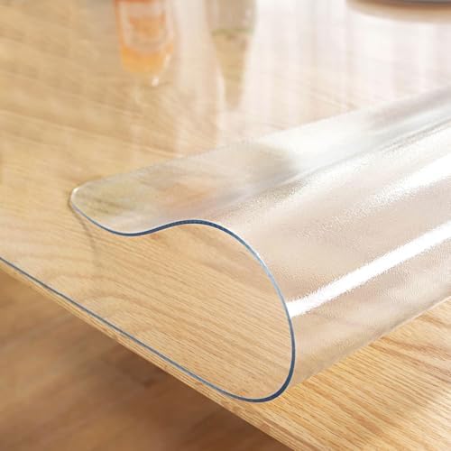 LovePads Frosted Table Cover Protector 42 x 108 in, 1.5mm Thick Plastic Mat
