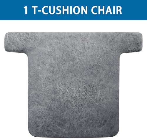 T Cushion Chair Cover Leather-Look 1PC Stretch Chair Seat Slipcover for Living Room Individual Armchair Couch Cover Seat Covers with Elastic Bands, Pet-Friendly, Non-Slip - Light Grey