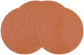 SHACOS Round Placemats Set of 4 for Dining Table 15 inch Round Braided Fall Placemats Washable Kitchen Table Mats Home Decor, Dark Orange