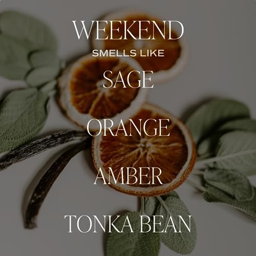 Sweet Water Decor Weekend Reed Diffuser Set for Home - Sage, Orange, Amber, Tonka Bean Scented Reed Diffusers - Air Freshener Lasts 4+ Months, Made in the USA