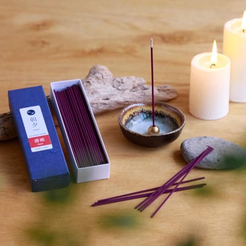 Asayu Japan Rose Incense Sticks, Low Smoke Japanese Incense, 20g