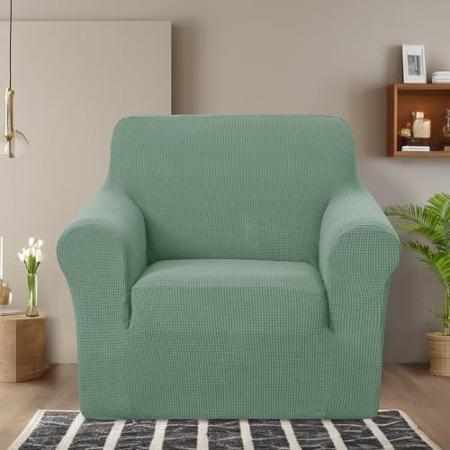 U-NICE HOME Stretch Recliner Chair Cover Armchair Slipcover, Cyan