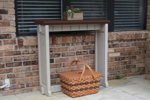 Patio Bar Set: Multiple Color Options, with or Without Stools, Durable & Stylish, USA Made - Perfect for Outdoor Spaces. (Warm Grey/Espresso, Single Bar)