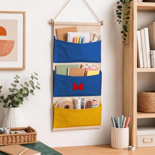 Practical Bow 3-Pocket Hanging Wall Organizer, Space-Saving Door Storage