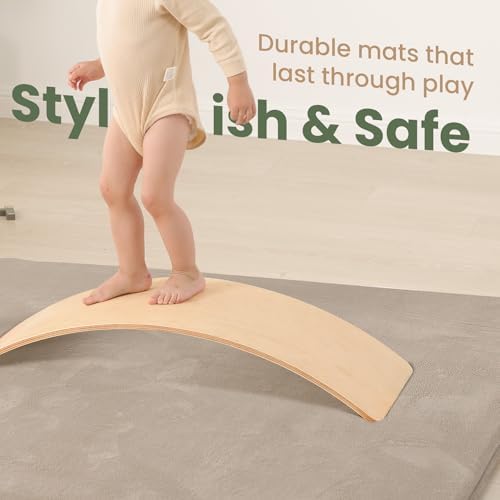Huloo Sleep Giant 118"x158" Baby Play Rug for Floor(Beige)