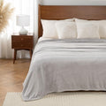 Luxury Fleece Warm Blanket, Soft Lightweight Velvety Plush Blanket for Sofa and Bed, Cozy Comfy for All Seasons(Chateau Grey, 108×90 Inches)