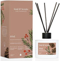 Soul & Scents Reed Diffuser Set – Pine | 7.43 oz Refillable Scented Oil with 6 Fiber Sticks | Long-Lasting Home Fragrance & Air Freshener for Bedroom, Bathroom, Office | Gift & Décor Piece