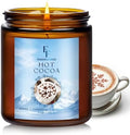 Winter Candle, Hot Cocoa Scented Candles for Home, Holiday Candles Natural Soy Candle, Aromatherapy Candle 7 oz Jar Candles Winter Gifts for Women Men