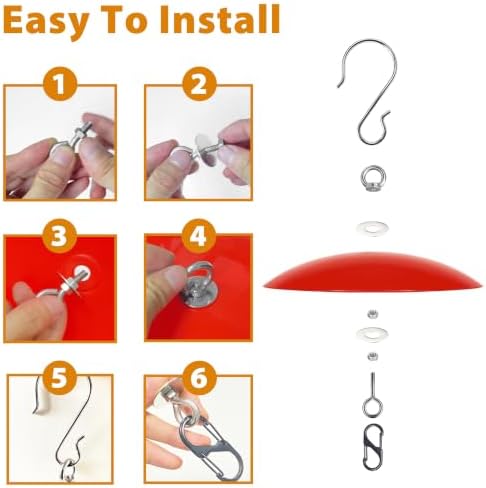 10" Bird Feeder Rain Guard, Hummingbird Feeder Shade Dome Cover, Hanging Baffle for Bird Feeder Pole,Smart Birds Feeder's Umbrella(Translucent), 4 Pack