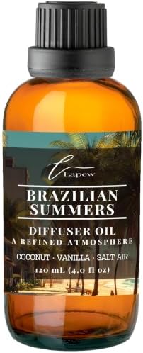 Lapew Brazilian Summers Waterless Diffuser Oil | Brazilian Waves Fragrance Oil for Nebulizer & Cold Air Diffusers | Scented Home Oil | 4.0 fl oz