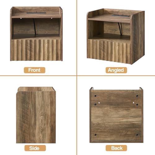 BuildHom 16" Wide Floating Nightstand for Bedroom