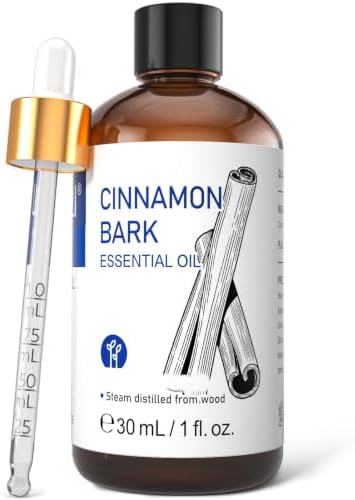 HIQILI Cinnamon Essential Oil for Aromatherapy, Spray & Diffuser