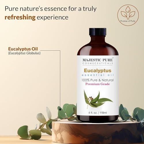 Majestic Pure Eucalyptus Essential Oil for Diffuser - 4 Fl Oz
