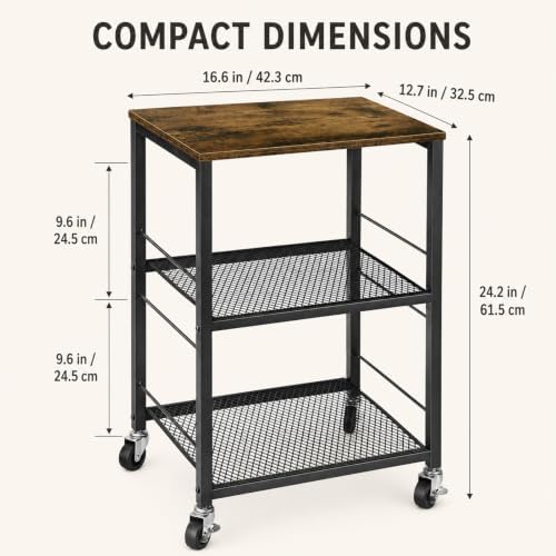 OYEAL Small Nightstand Industrial Square End Table with Storage Shelf