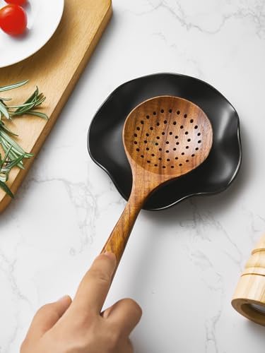 ABRUTY Spoon Rest for Stove Top, Ceramic Spoon Holder for Counter, Modern Farmhouse Decor Accessories for Spatula, Spoons or Tongs