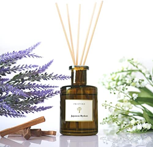 PRISTINE Japanese Ryokan Reed Diffuser for Home | Fresh Lavender, Moroccan Amber Reed Diffuser Set, Oil Diffuser & Reed Diffuser Sticks- Home & Office Decor-Fragrance Gift