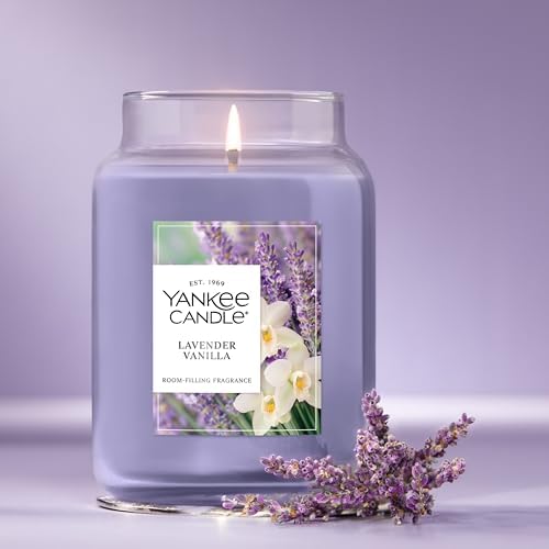 Yankee Candle Lavender Vanilla Scented Candle, 22oz Large Jar