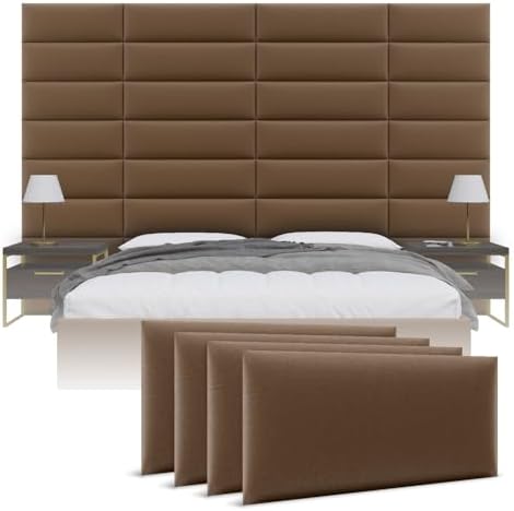 Vänt Wall Mounted Headboard Panels, King/Twin, Vintage Leather Cognac