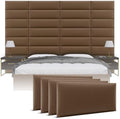 Vänt Wall Mounted Headboard Panels, King/Twin, Vintage Leather Cognac