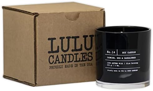 Lulu Candles | Sandalwood Rose | Luxury Scented Soy Jar Candle | Hand Poured in The USA | Highly Scented & Long Lasting (9 Oz.)