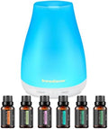 InnoGear 100ml Essential Oil Diffuser for Home with 6 Oils Gift Set, White