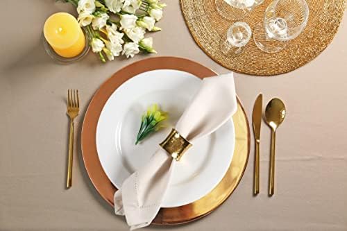 Ramanta Home Cloth Napkins Set of 12 20x20 Inches, Beige