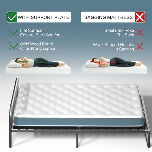 Bunkie Board 10MM, Folding Spring Box, Light and Thin, Breathable, Noise Minimizing, Moisture Resistant Bunkieboards,Bed Support Flat Noodles, Twin Size 38x75''