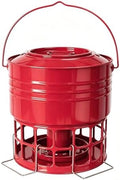 KOL 8-10LBS Squirrel Proof Wild Metal Bird Feeder, 32 Feeding Holes, Red