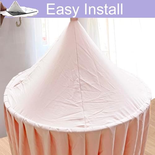 Extra Large Kids Bed Canopy for Girls Boys Bedroom Decor, Crib Nursery Hanging Light Blocking Reading Nook (Coral Pink)