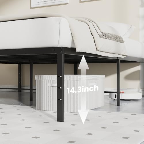 OLIXIS Metal Full Size Bed Frame, Heavy Duty Sturdy 16 Inch