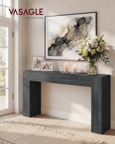VASAGLE 63 Inches Entryway Table, Thick Tabletop Console Table, Farmhouse