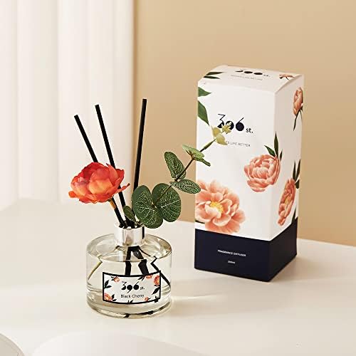 396 st. Preserved Baby's Breath Flower Reed Diffuser, White Musk, 200ml(6.7oz) / Reed Diffuser Sets, Home Fragrance, Scented Oils, Home & Bathroom Décor