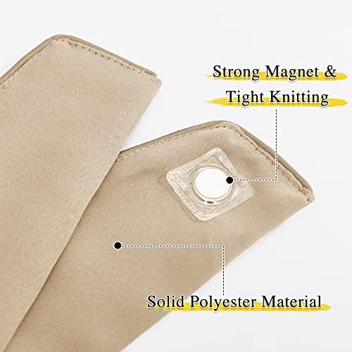 NICETOWN Strong Magnetic Curtain Tiebacks - Modern Simple Style Curtain Ties Backs Holdbacks Holders for Indoor/Outdoor Curtains (Beige, 11.8X 4 Inches, Set of 4)