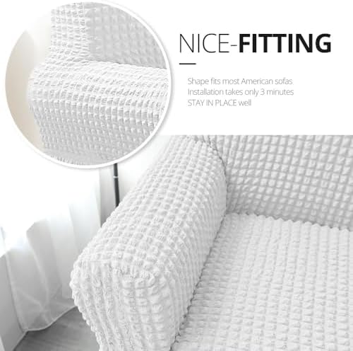 NICEEC Loveseat Covers Washable Love Seat Couch Covers Slipcover with Skirt