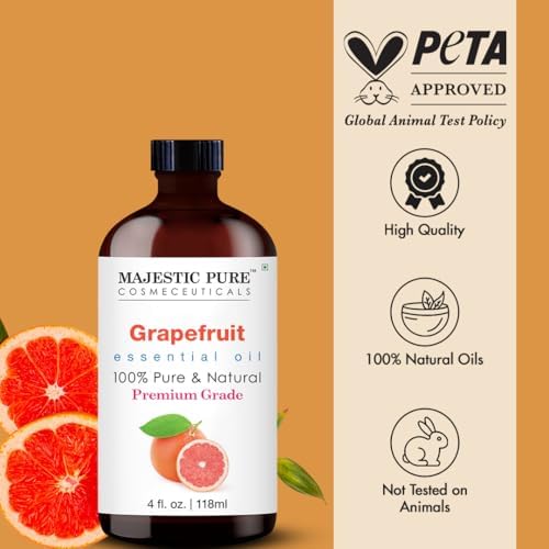 Majestic Pure Grapefruit Essential Oil for Diffuser - 4 Fl Oz