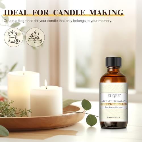EUQEE 60ML Lily of The Valley Fragrance Oil for Laundry 2.02 Fl oz