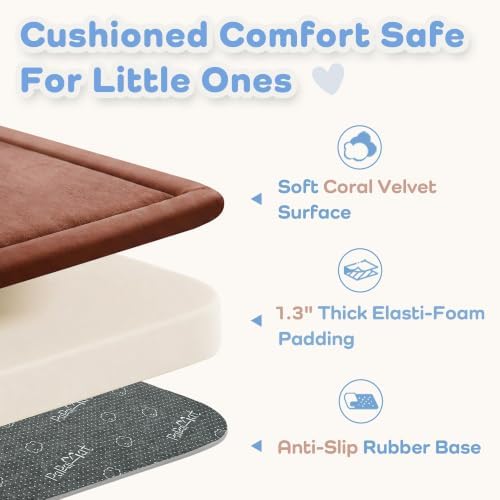 1.3" Thick Baby Play Mat for Floor,59x79 Large Memory Foam Tummy Time Mat