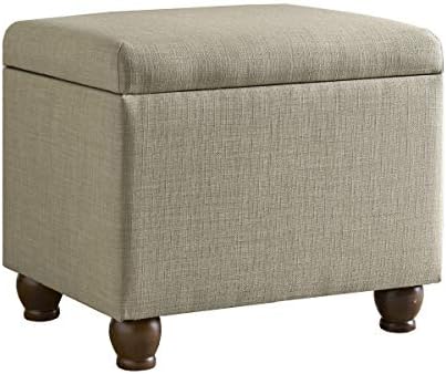 Spatial Order 22" Medium Rectangular Storage Ottoman - Tan