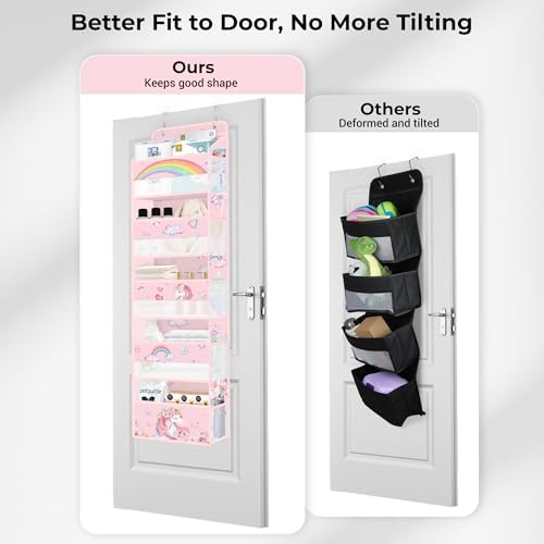 Clastyle Over the Door Organizer Diaper Toy Nursery Hanging Shelf, Unicorn
