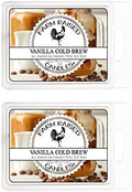 Vanilla Cold Brew Wax Melts, 2 Pack Soy Cubes